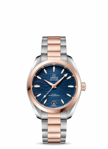 Omega Seamaster Aqua Terra 150M Master Chronometer 34 Stainless Steel / Sedna Gold / Blue-Waves / Bracelet 220.20.34.20.03.001 (22020342003001)